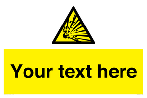 Custom Explosive Material Sign